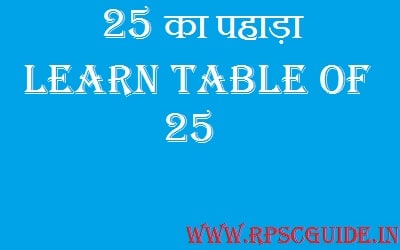 25 का पहाड़ा | Learn Table Of 25 | 25 Ka Pahada | 25 Ka Table