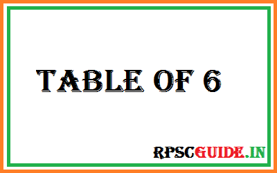 6 KA TABLE | MULTIPLICATION TABLE OF 6 | 6KA TABLE IN HINDI