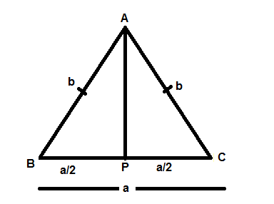 समद्विबाहु त्रिभुज का छेत्रफल Area of Isosceles Triangle Formula